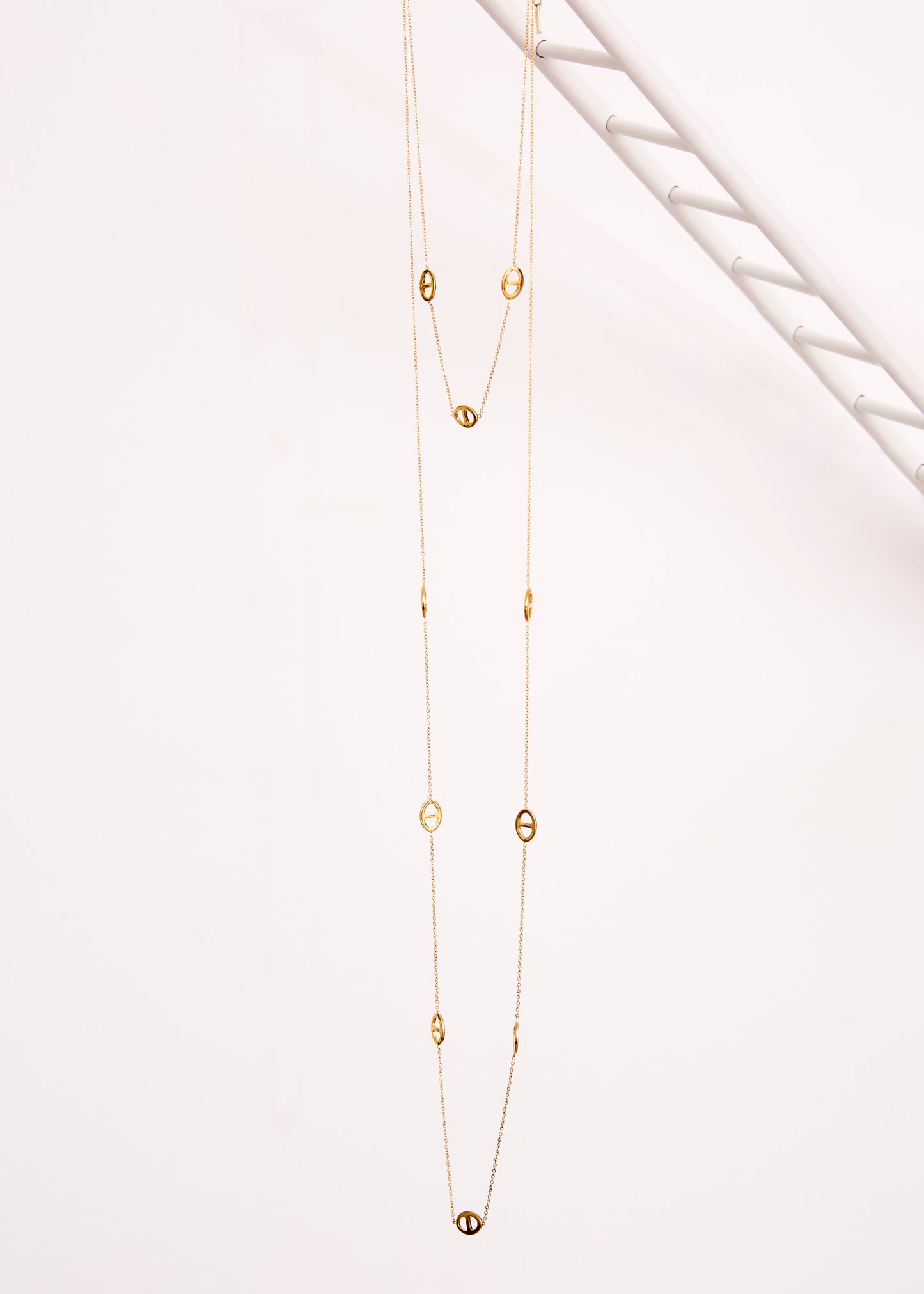 Sautoir Laya – Acier inoxydable doré double rang