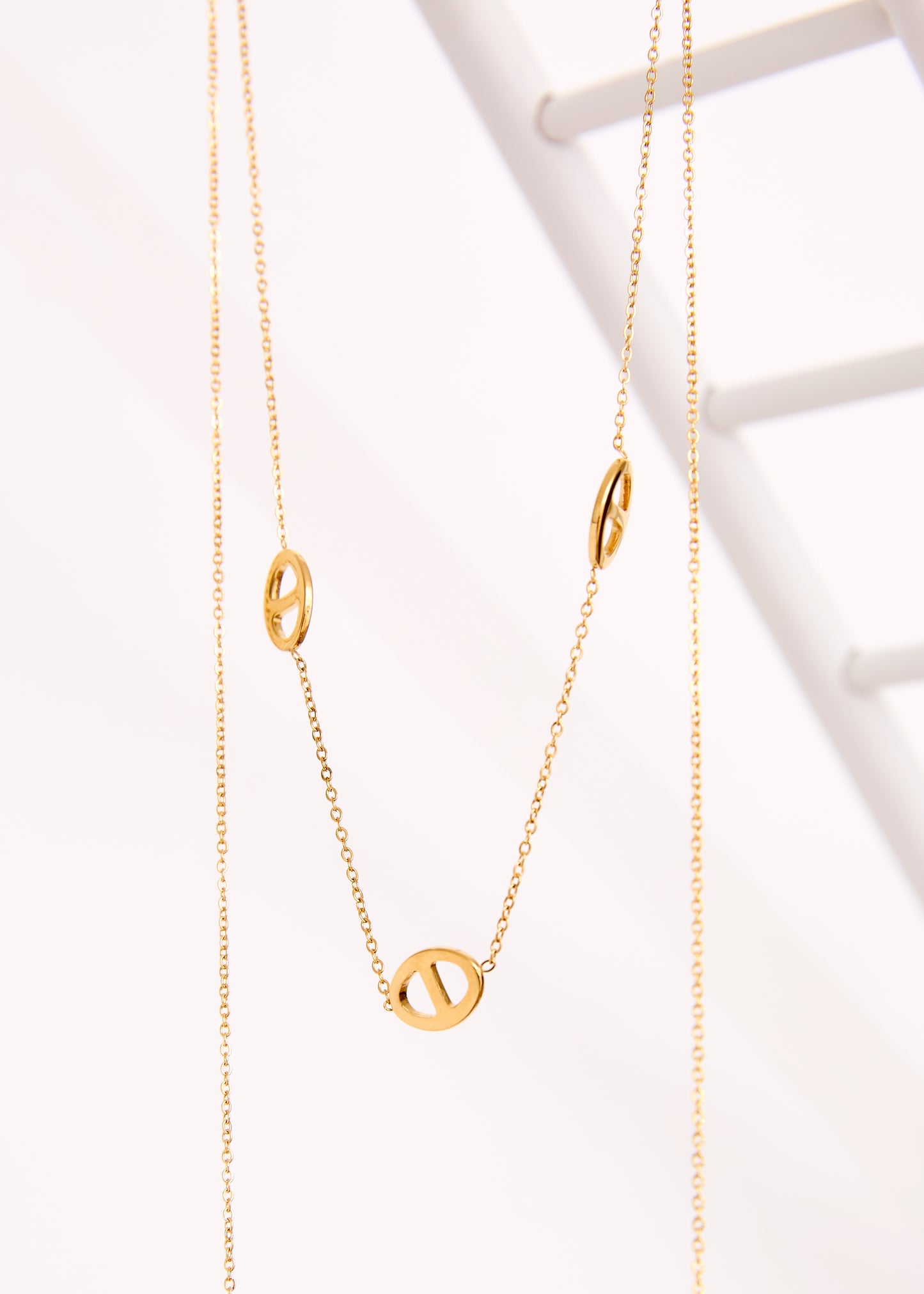 Sautoir Laya – Acier inoxydable doré double rang