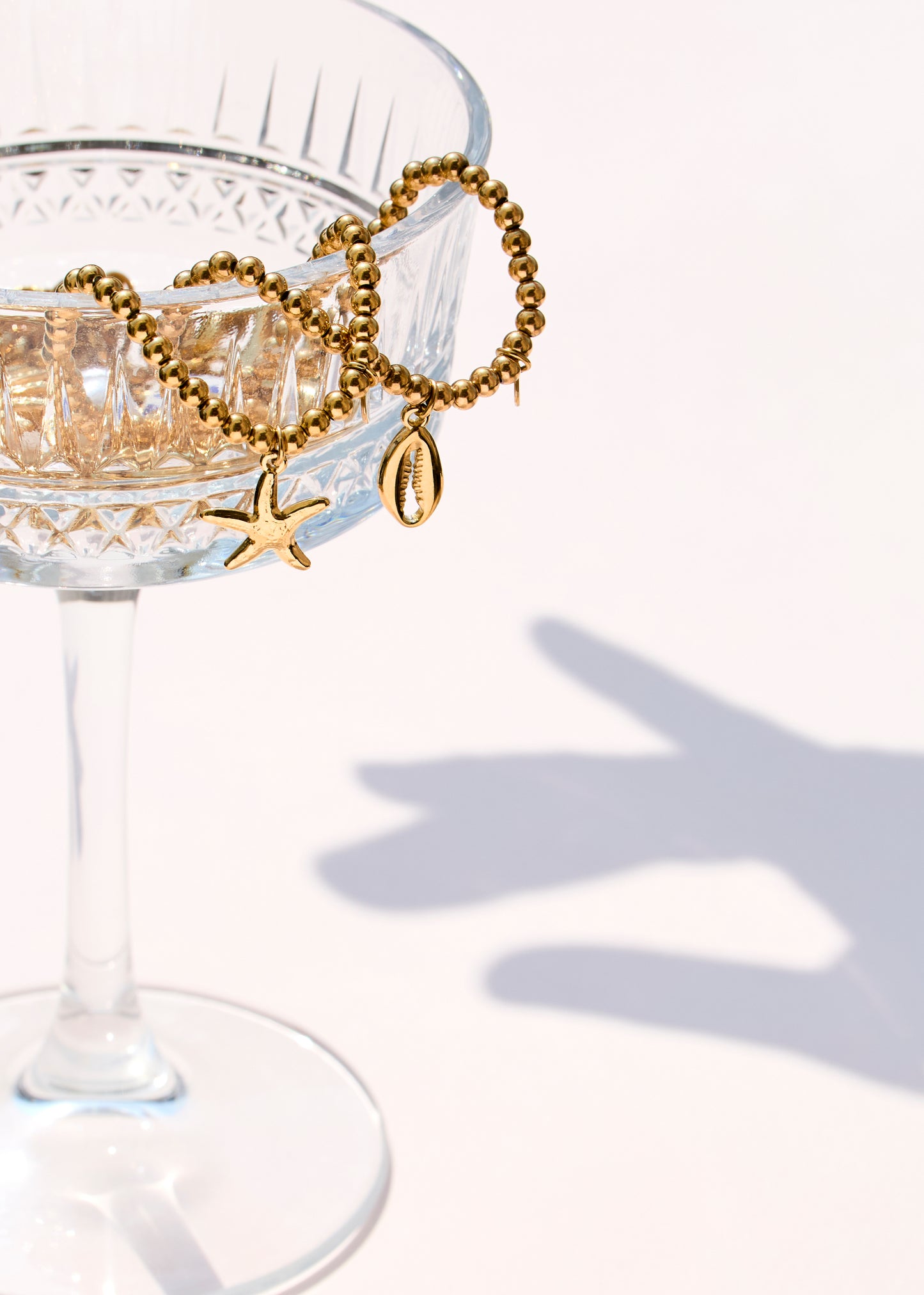 Bracelet élastique doré – Coquillage doré