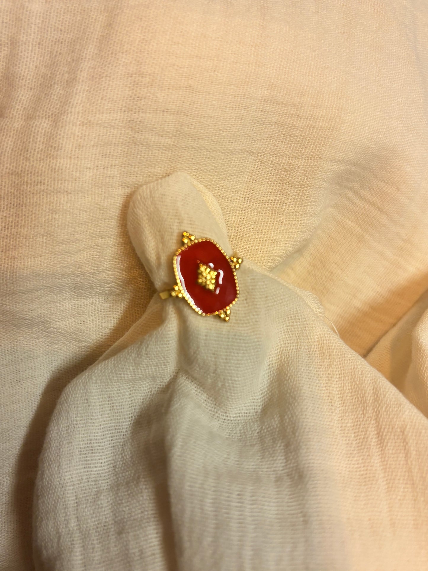 Carmin - Bague en acier inoxydable